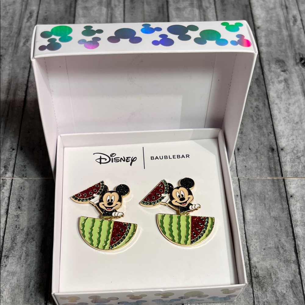 BaubleBar Disney Mickey Watermelon Earrings
